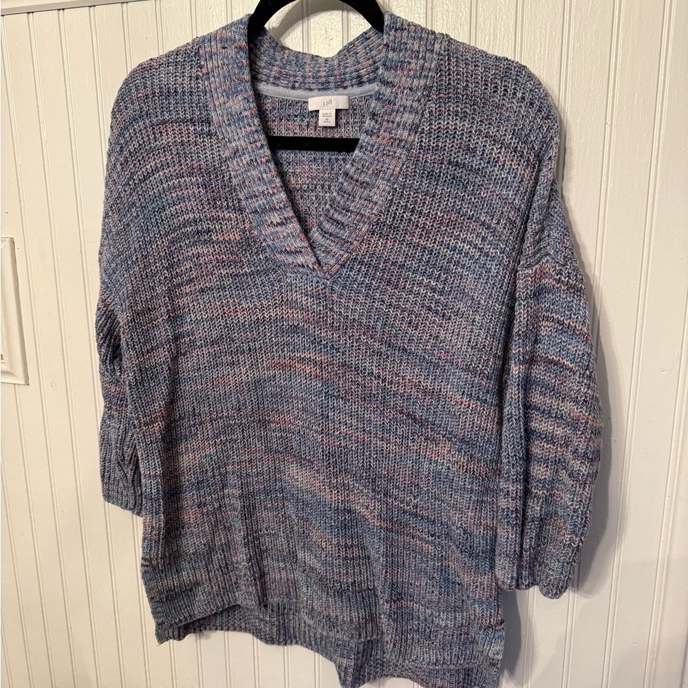 J. Jill 100% cotton V-neck sweater size xsp